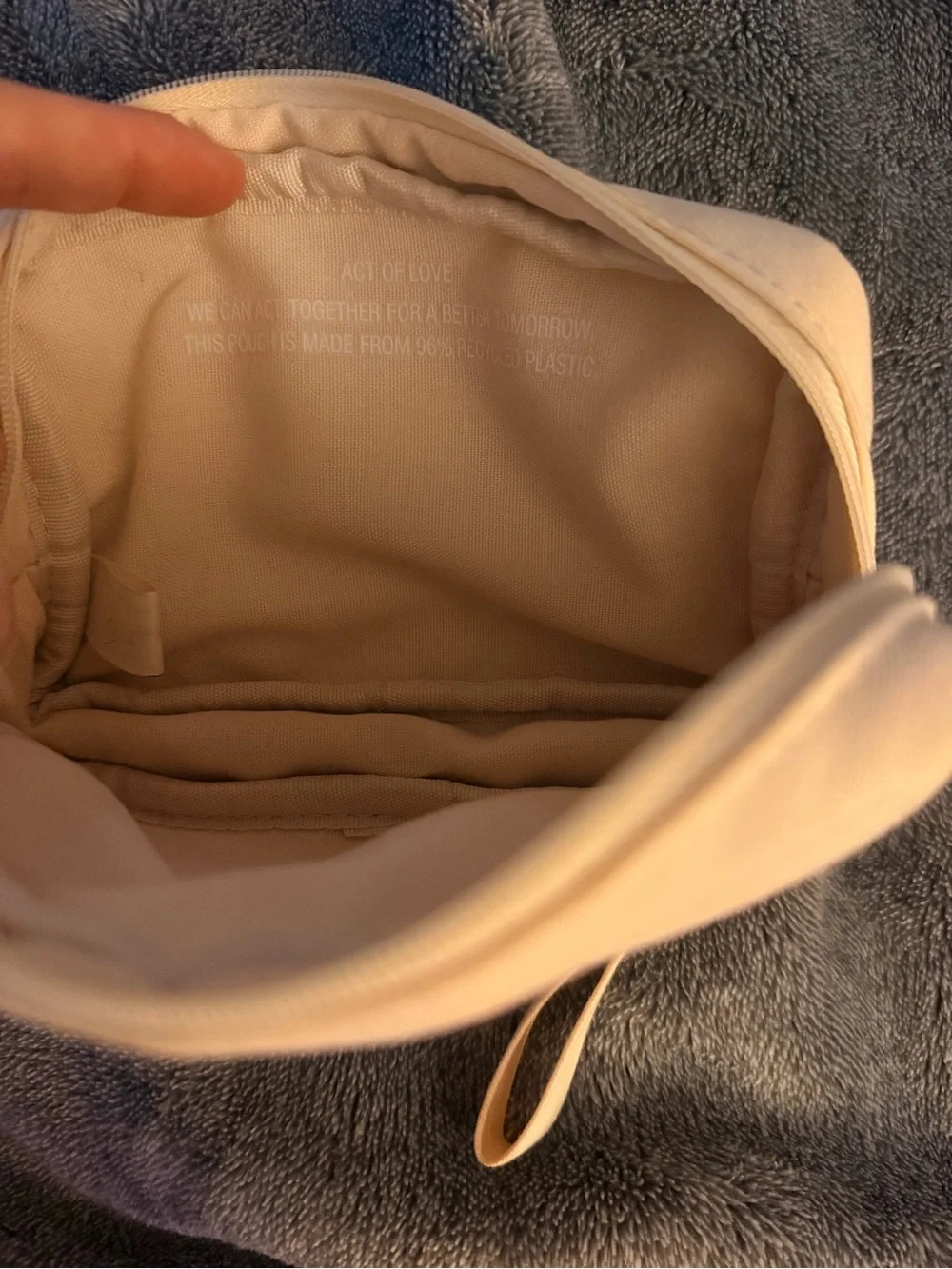 Valentino Cream Wristlet Clutch with Embossed Logo (New Without Tags)